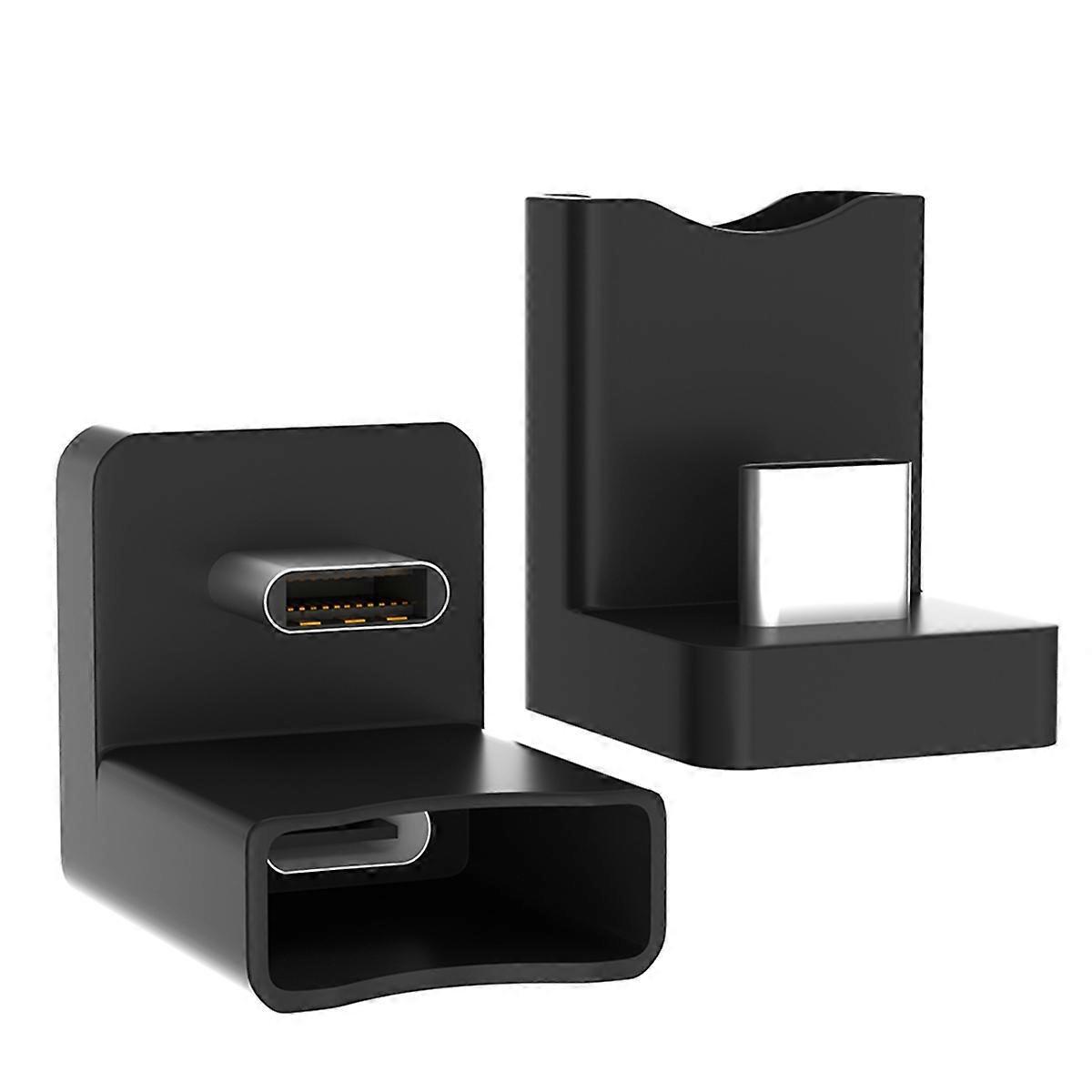 90° Usb-c Stecker Auf Buchse Adapter Für Laptops Und Tablets (schwarz)