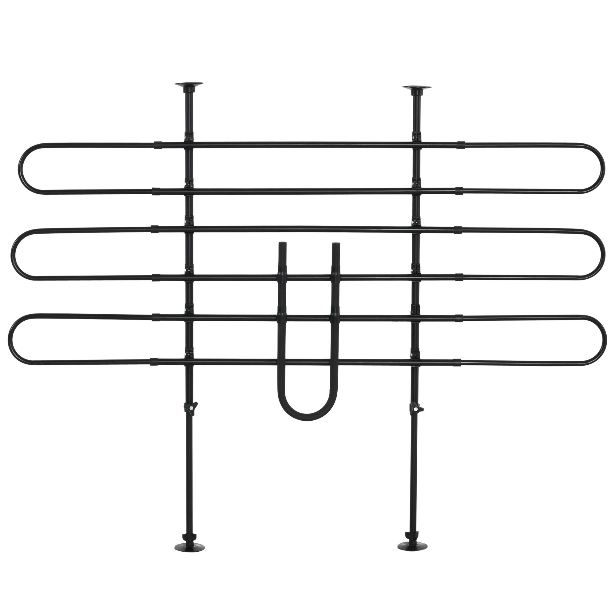 Verstellbare Hundeschutzgitter Für Autos, 87–135 X 85–120 Cm, Universelle Kofferraum-sicherheitsbarriere Aus Stahl, Schwarz