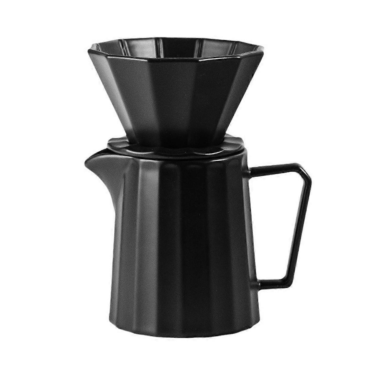 Set Für Keramikfilter-kaffeemaschine, Schwarzer Kaffeefilter