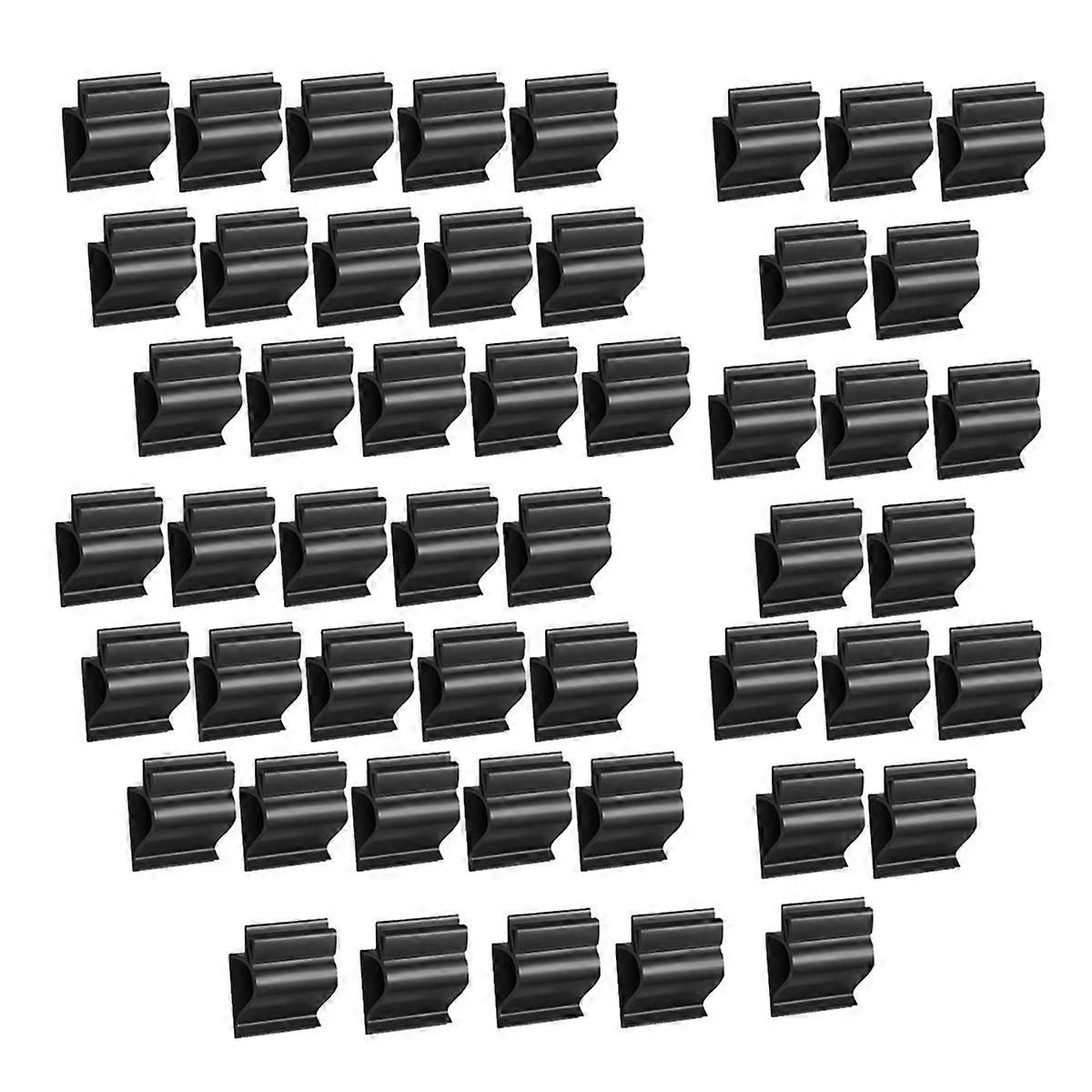50 Schwarze Clips Für Etiketten Auf Speisentabletts, Etikettenhalter Aus Kunststoff Für Buffets