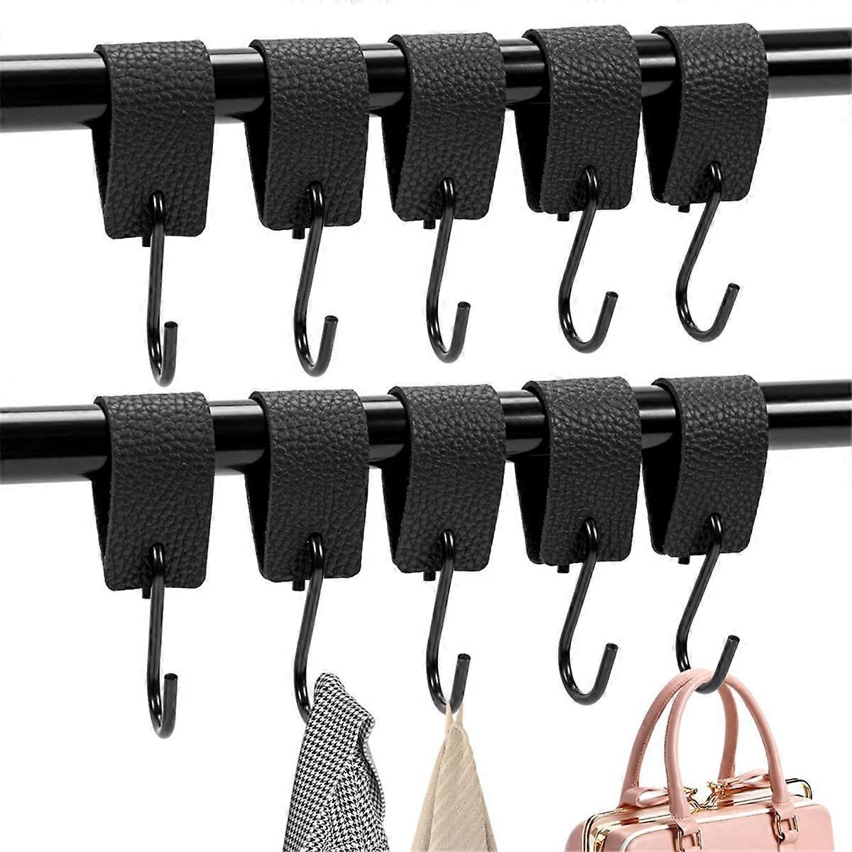 S-haken, 10er-pack, Mit Lederschlaufe, Für Kleiderständer