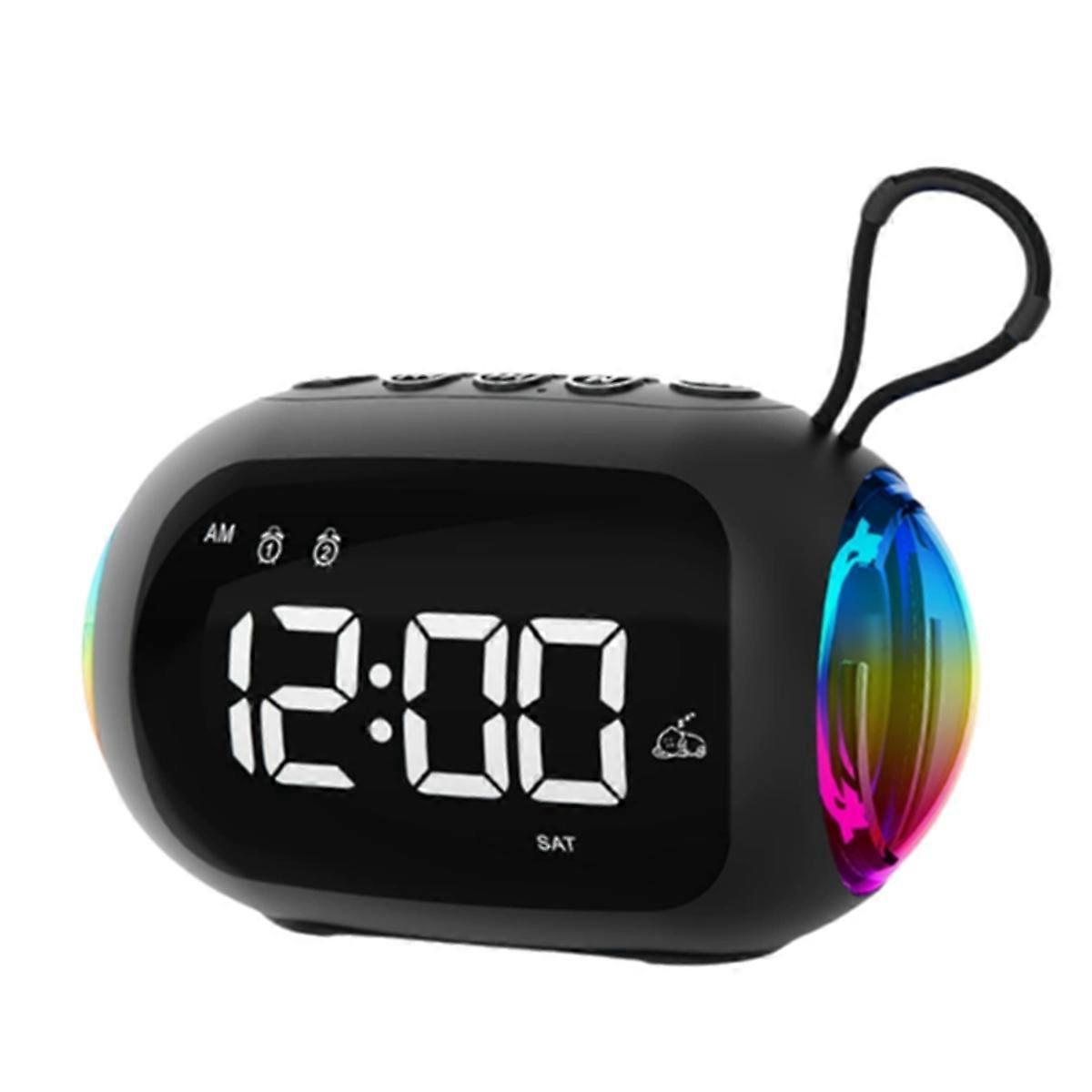 Wecker, Fm-radio, Bluetooth-lautsprecher, Farbige Beleuchtung, Subwoofer, D
