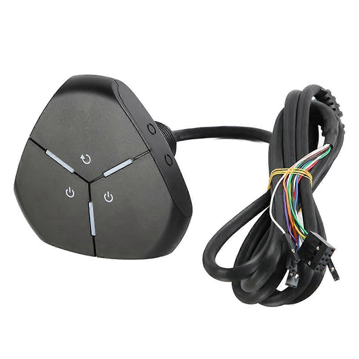 Desktop-computer-umschalter Mit Ein-/ausschalter Und Zwei Usb-a-anschlüssen, Schwarz