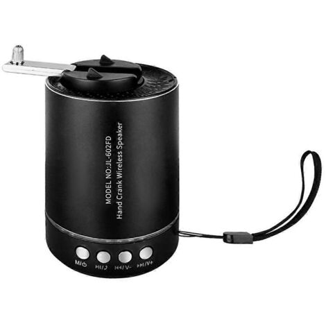 Bluetooth-lautsprecher Mit Handkurbel Für Outdoor-camping (schwarz)
