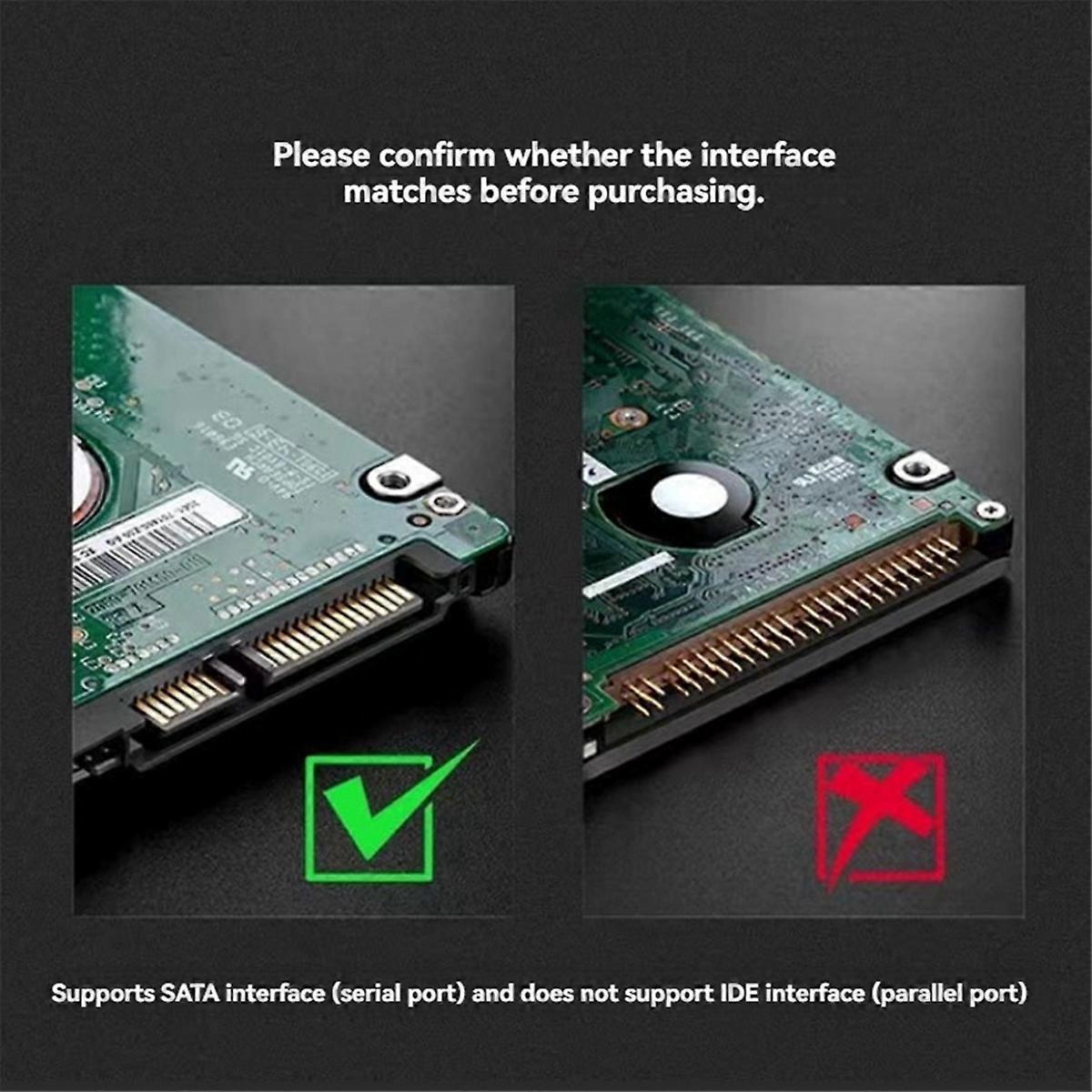 Transparentes Externes Gehäuse Für Usb-c-festplatte, Sata-ssd Oder Ssd.