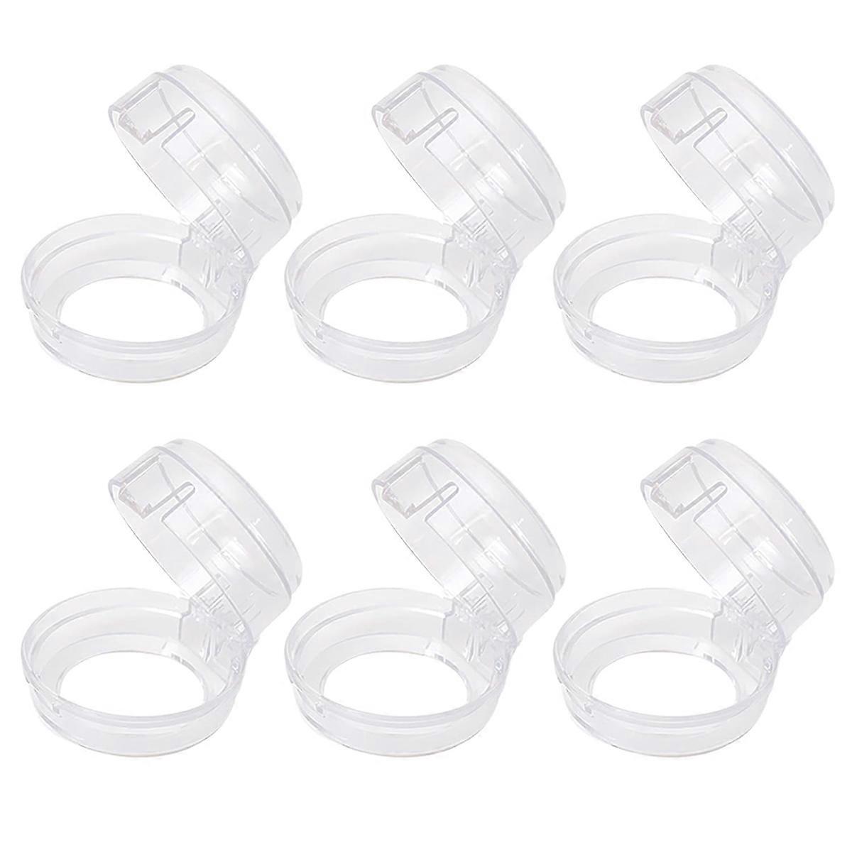 Set Mit 6 Transparenten Herdknopf-schutzhüllen