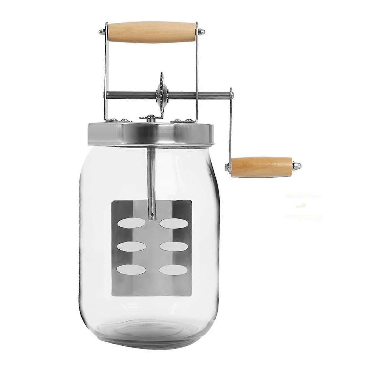 1,5-liter-butterfass Aus Glas, Handbetrieben, Einmachglas, Zur Butterherstellung