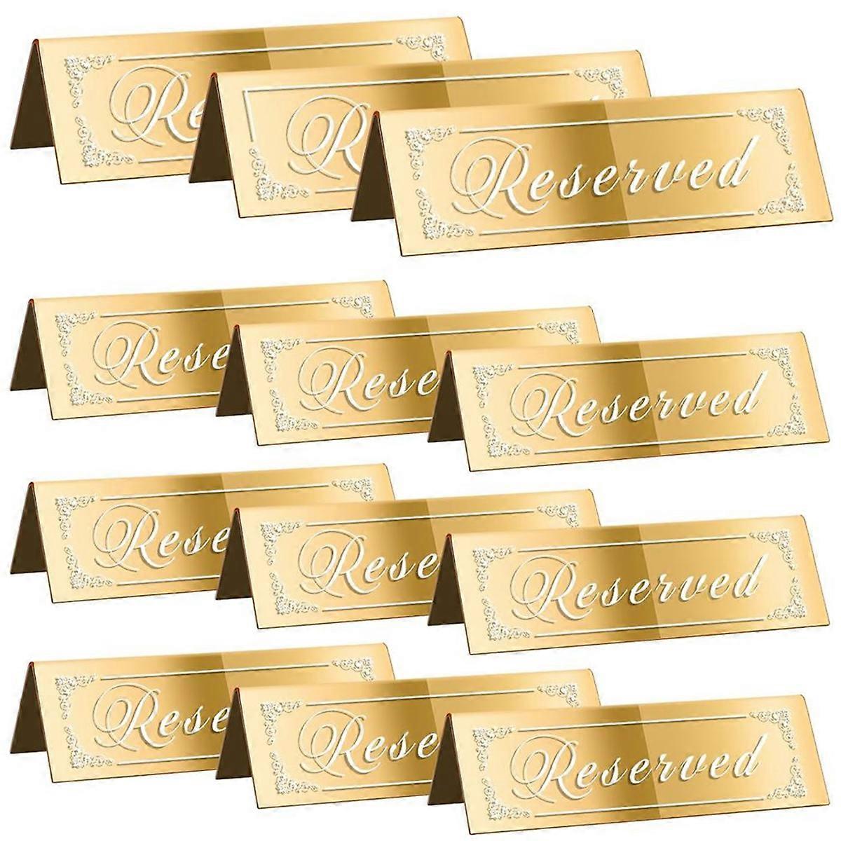 Set Mit 12 Goldenen „reserviert“-hochzeitsschildern