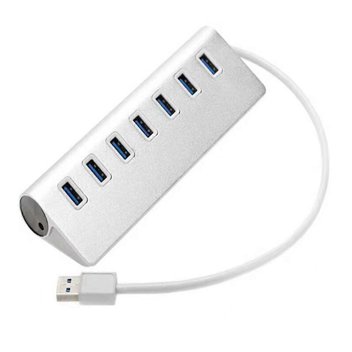 7-port-highspeed-usb-hub, Usb 3.0-verlängerung, Silber