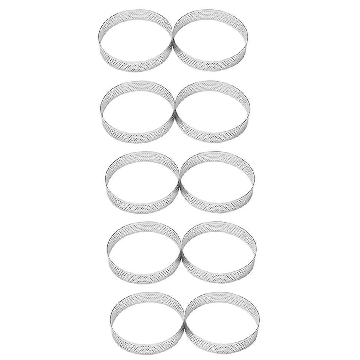 10 Runde Tarteletteringe, Mousseformen, Backformen, 10 Cm
