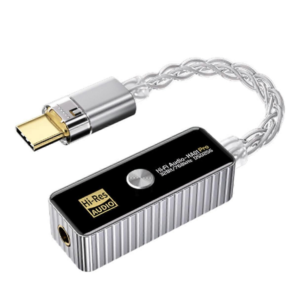 Cs43198+ct7601 Dual-chip Tragbarer Audio-adapter Usb Hi-fi Silber