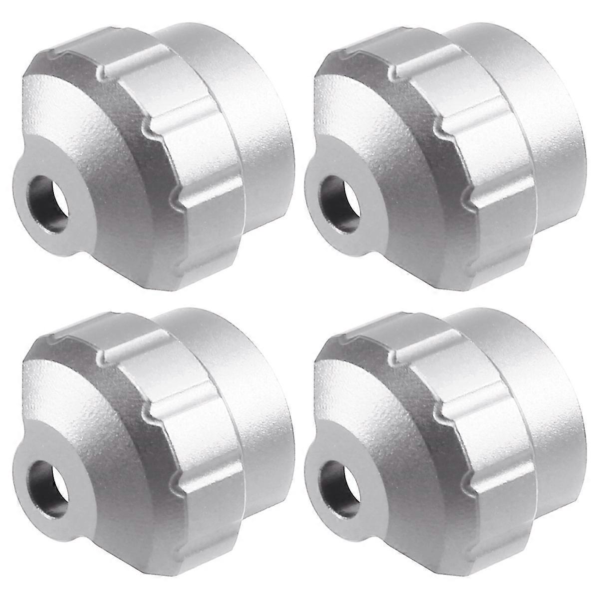 Set Mit 4 Silbernen, Stoßdämpfenden Metallprotektoren Für Rc-autos