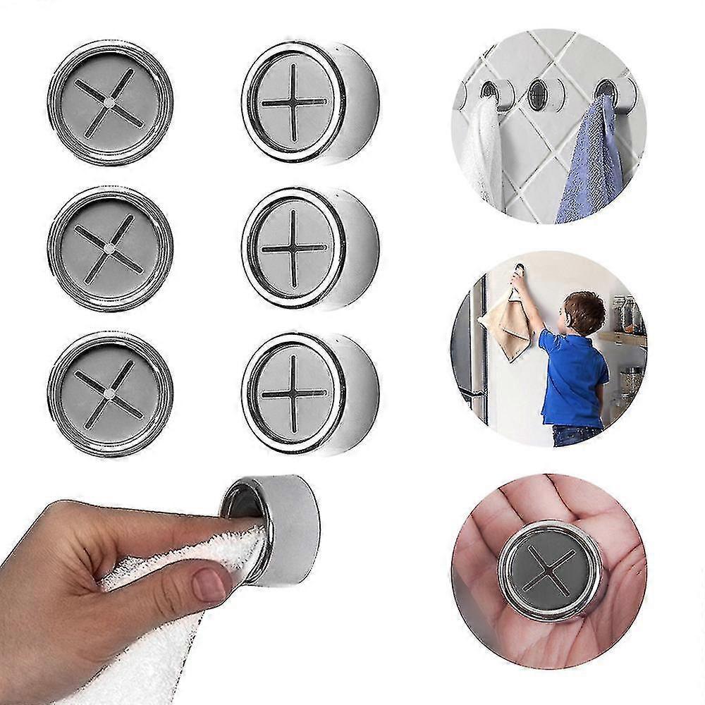 Set Mit 6 Selbstklebenden Handtuchhaltern Mit Haken.