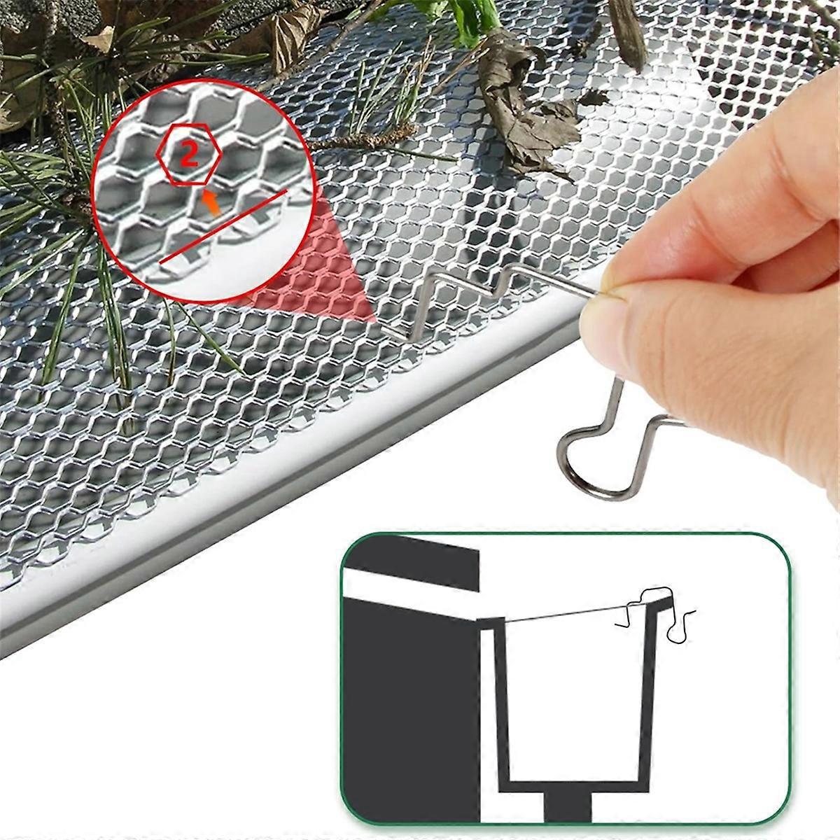 Aufhängehaken Für Weihnachtsbeleuchtung An Dachrinnen Mit Perforierten Schutzhüllen (50er-packung)