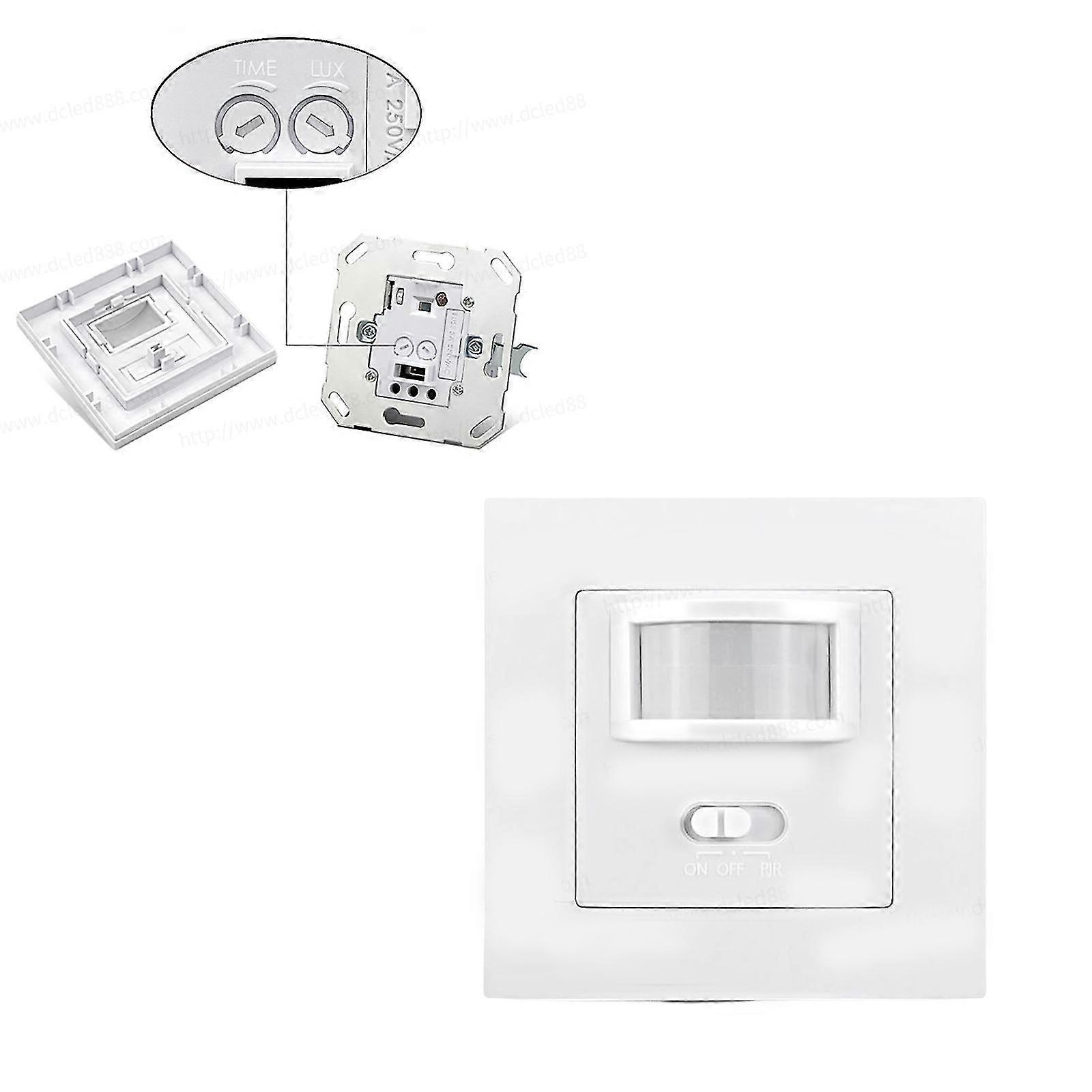 Détecteur De Mouvement Infrarouge Pir Encastré 2024, Interrupteur 140 W Blanc 110-240 V, Led Neuf