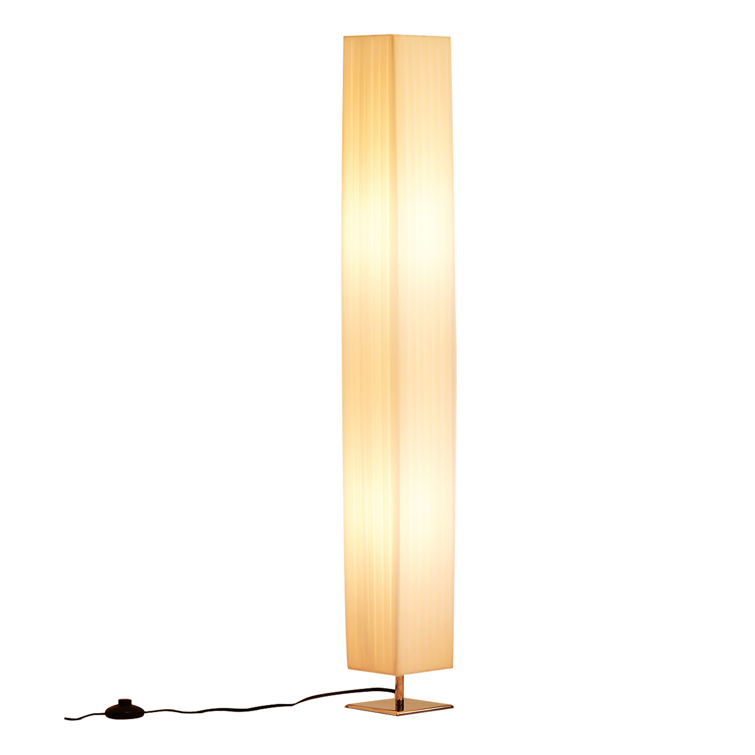 Homcom Moderne Weiße Stehlampe 120 Cm Mit Schalter Für Wohn- Und Schlafzimmer