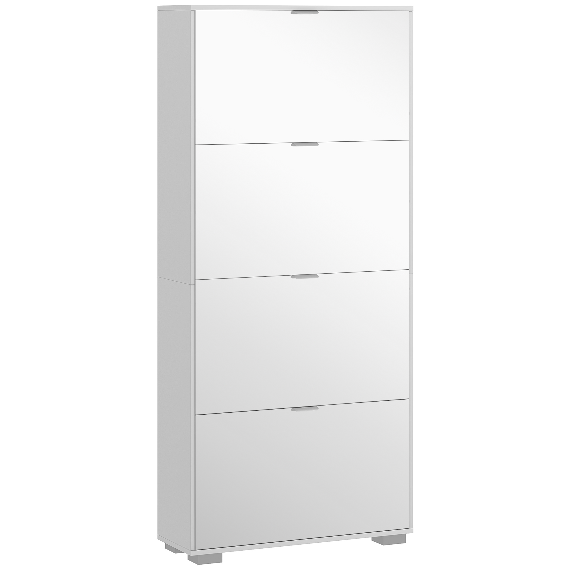 Feiner Schal Mit Specchio Und 4 Fächern Pro 24 Blatt, 76 X 26 X 178 Cm, Weiß