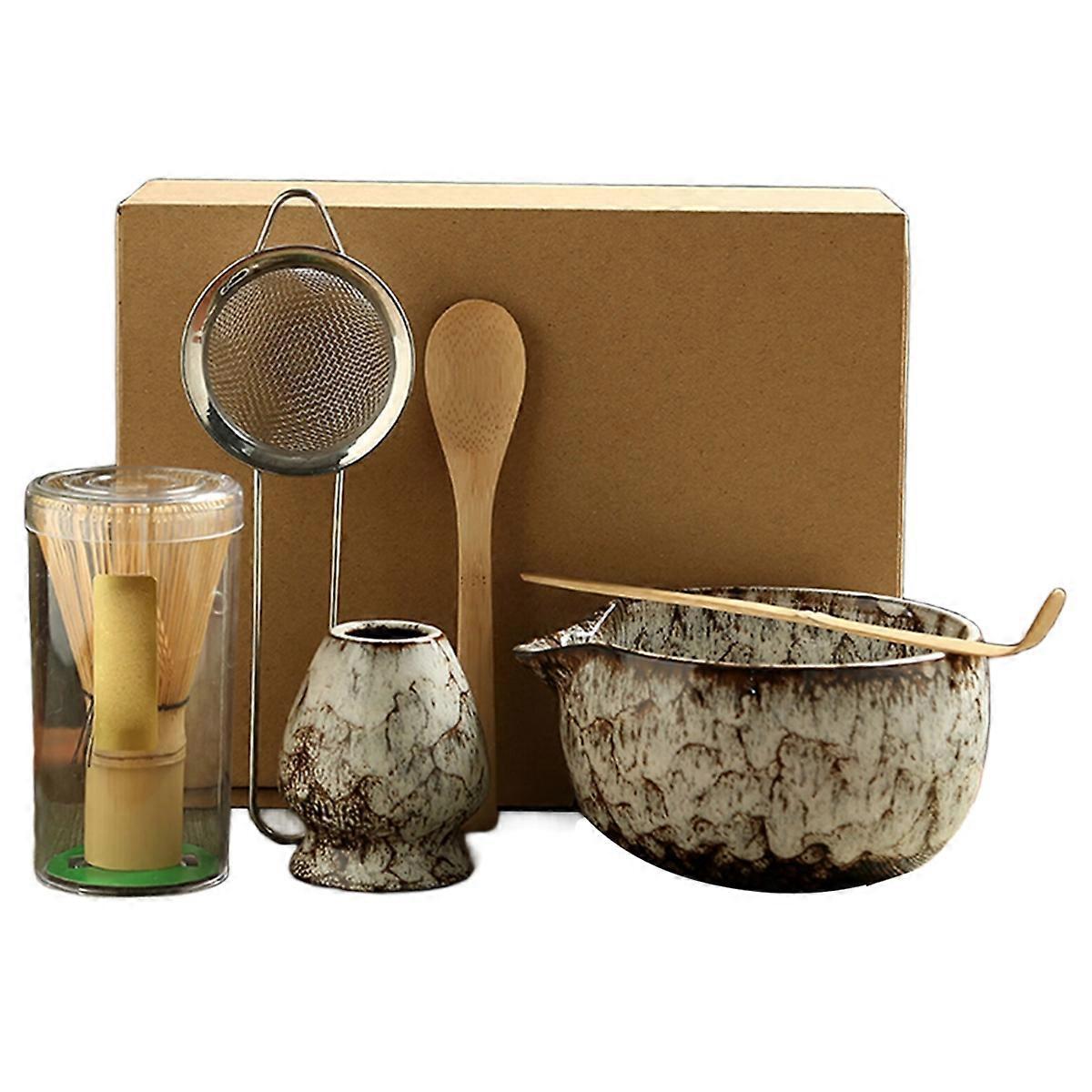 6-teiliges Japanisches Matcha-teeset Für Teeliebhaber (weiß)