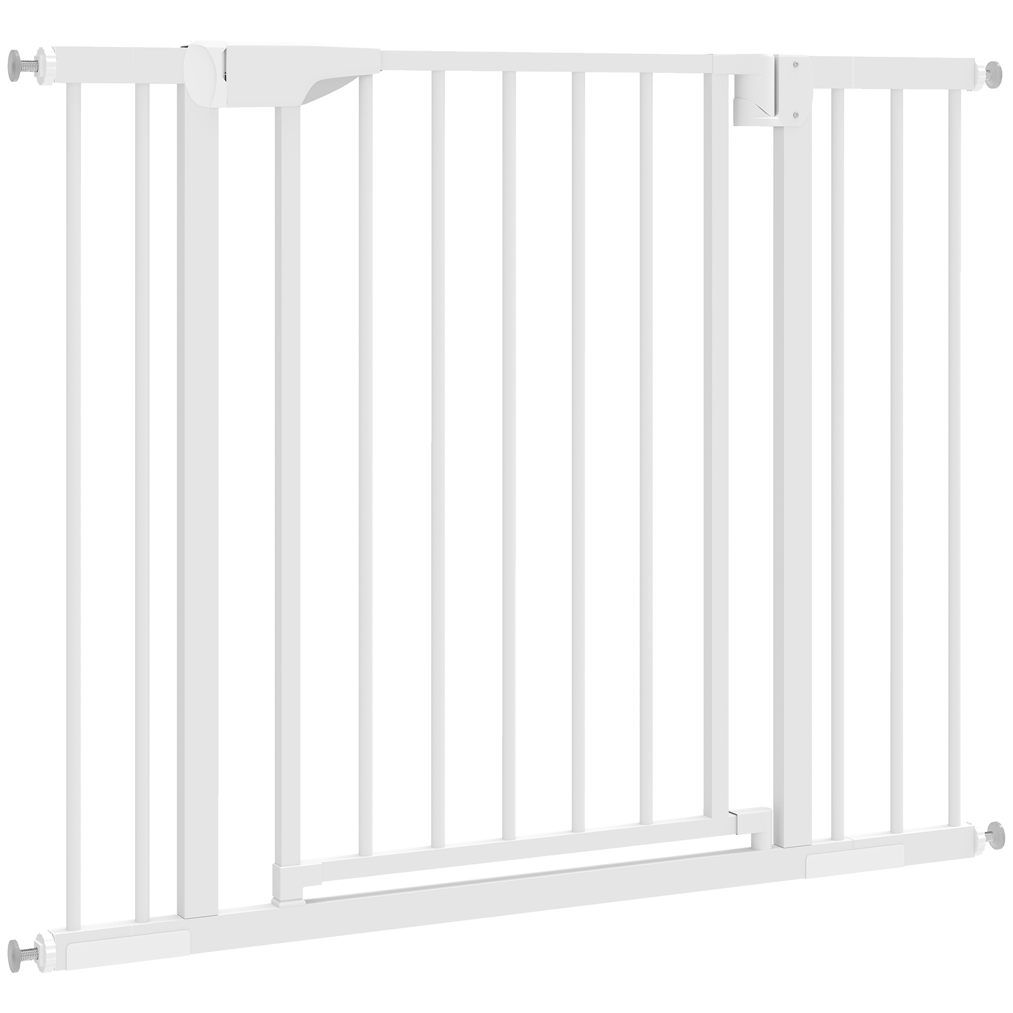 Ausziehbares Baby-/hundeschutzgitter 76-103 Cm, Weiß, Klemmbefestigung, Kein Bohren Erforderlich