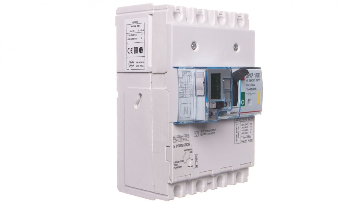 Leistungsschalter 4p 160a 16ka Mit Differenzialschutz Dpx3 160 420037