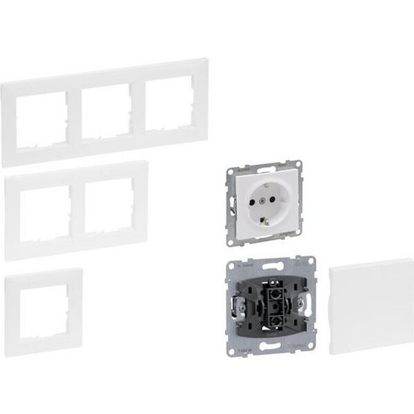 Legrand Schalterpaket Ultraweiß 134tlg (100317 Seano)