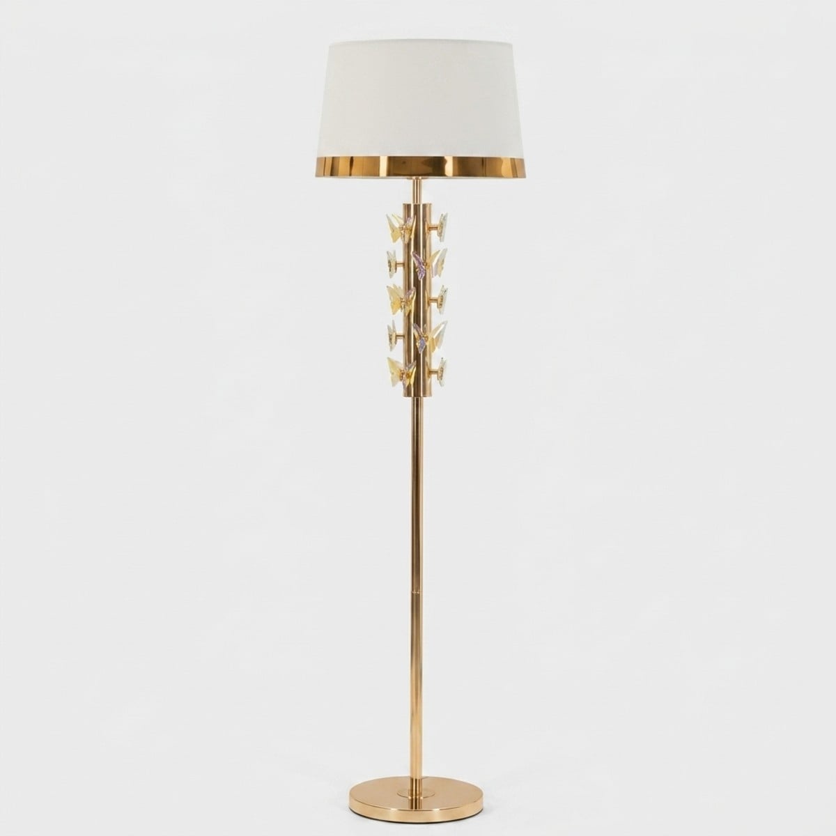 Stehlampe Butterfly Aus Metall Und Stoff