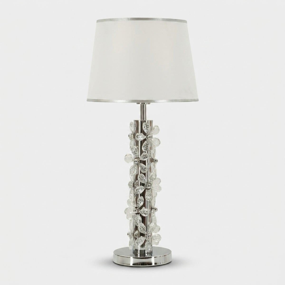 Tischlampe Mit Stofflampenschirm Flower