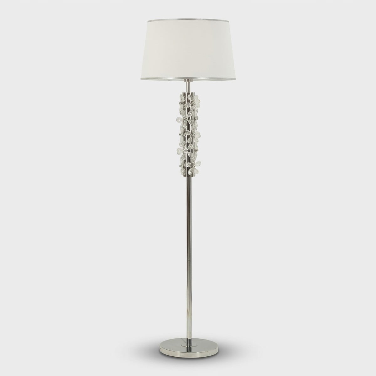 Stehlampe Aus Metall Und Stoff Flower