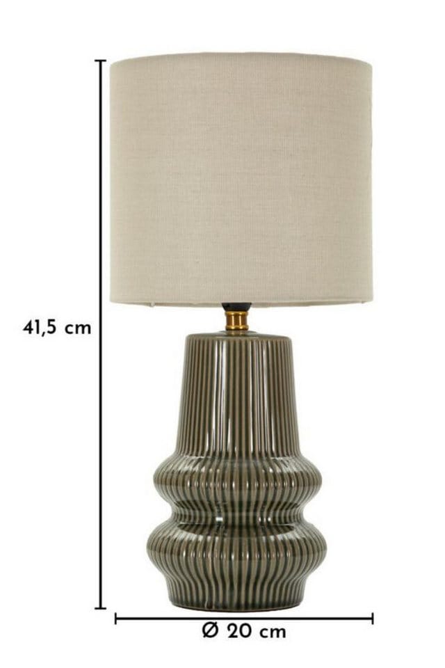 Keramik-tischlampe Mit Stoffschirm Harmony