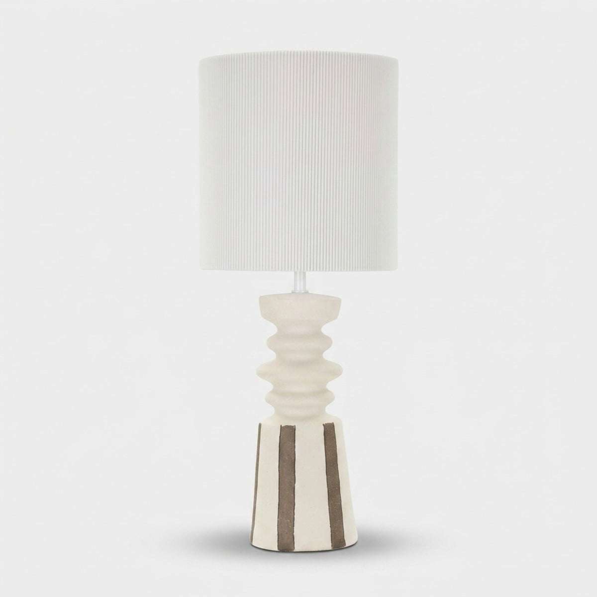 Keramik-tischlampe Mit Tribal-lampenschirm