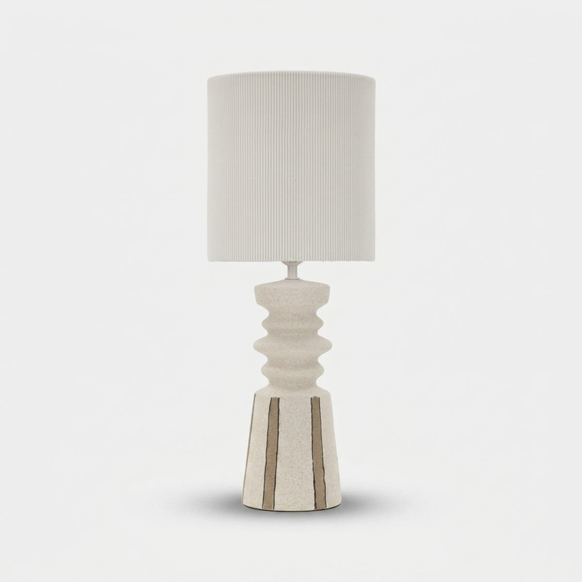 Keramik-tischlampe Mit Lampenschirm Tribal