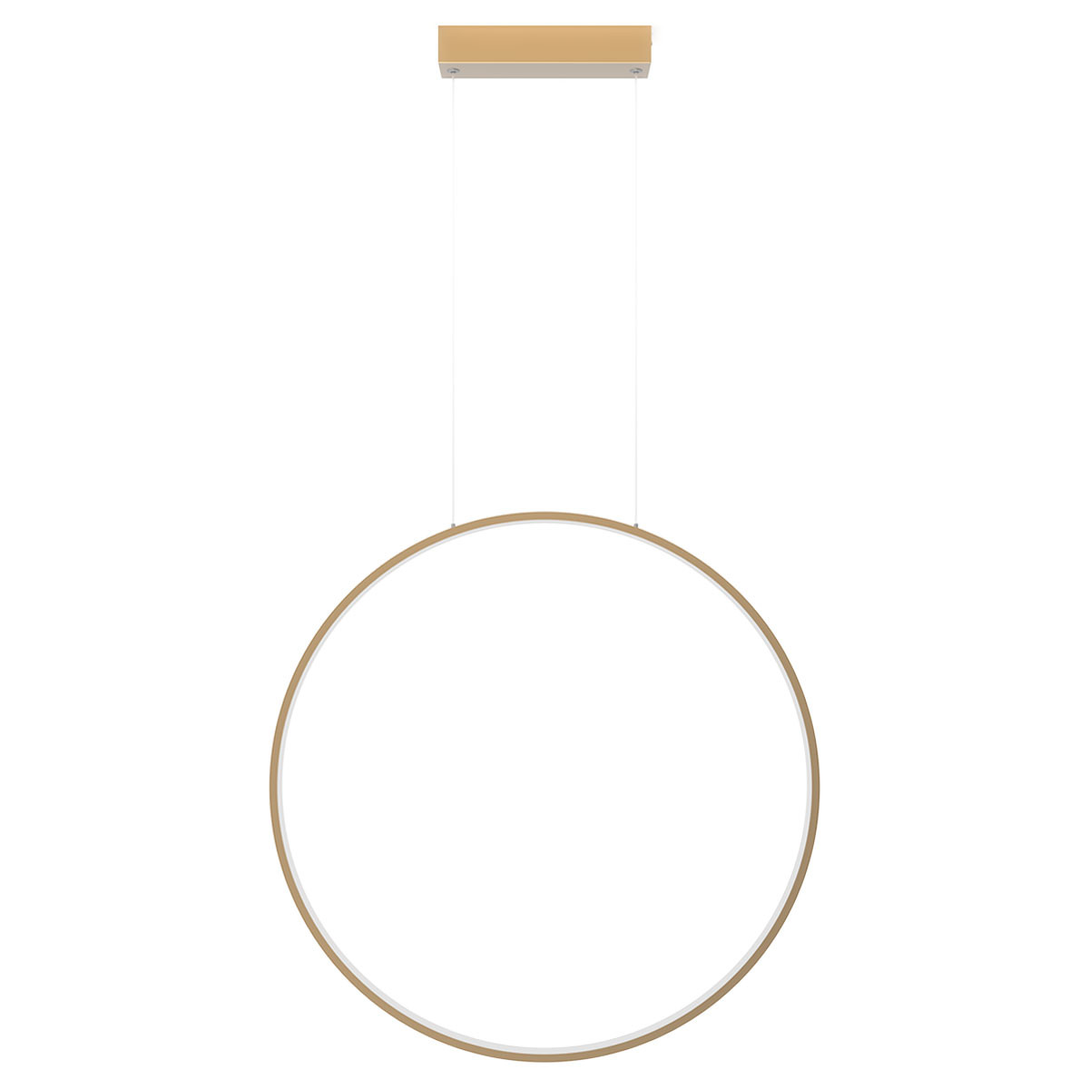 Moderne Goldene Hängelampe Für Bad Und Küche, Vertikaler Ring, Ø 90 Cm, Variable Farbe, Led, 47 W, Spiegellicht, Prestige
