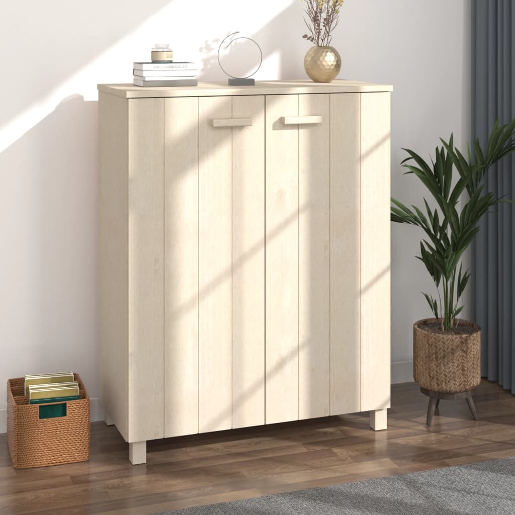 Schuhschrank Hamar Honigbraun 85x40x108 Cm Massivholz Kiefer