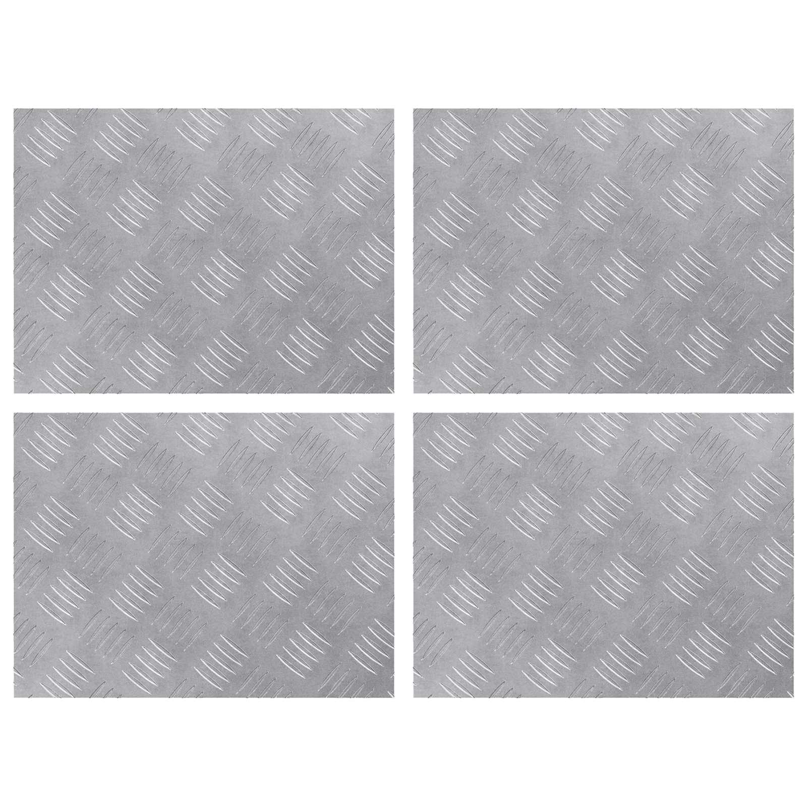 Treppe Tritt Rechtwinklig 4 Pcs Silber 40 X 30 Cm Aluminium