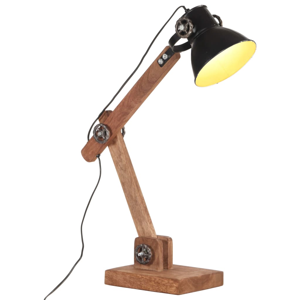 Schreibtischlampe Industriestil Schwarz Rund 58x18x90 Cm E27