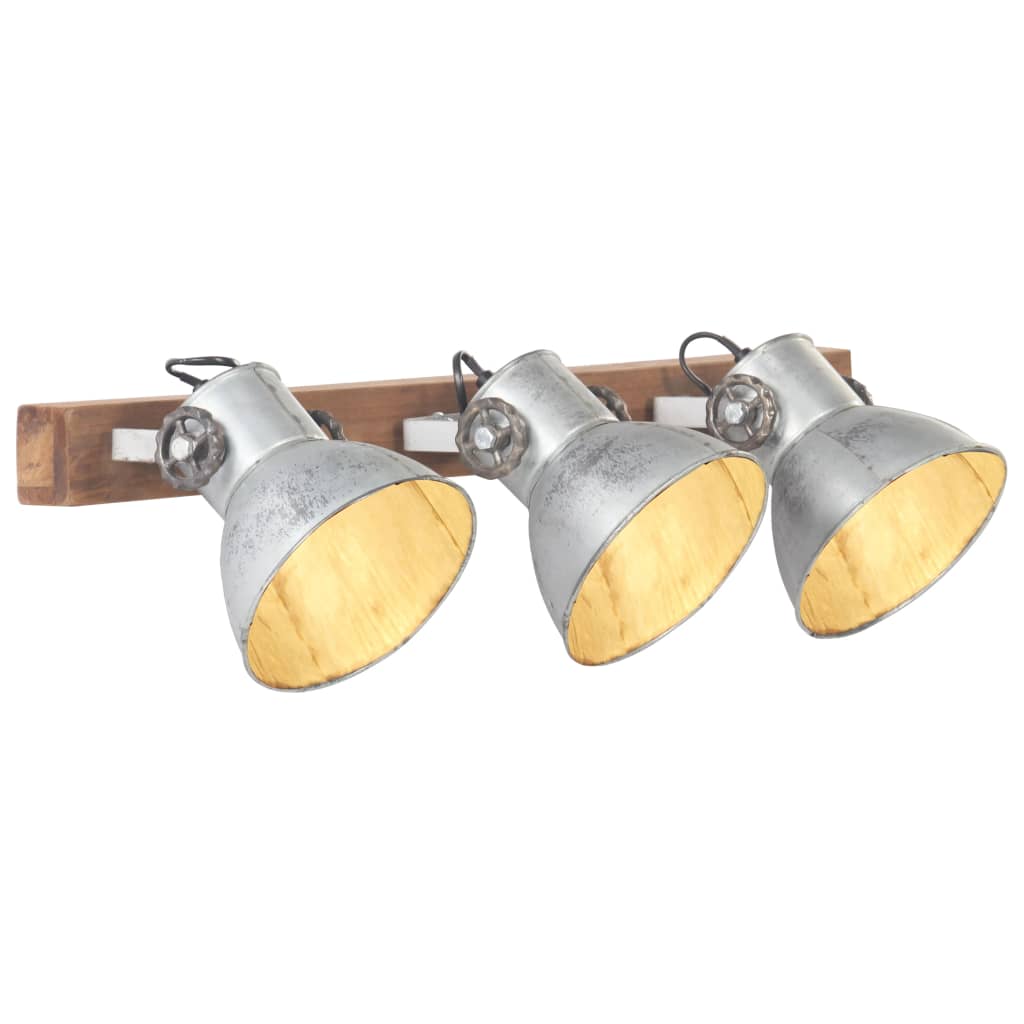 Wandlampe Industriestil Silbern 65x25 Cm E27