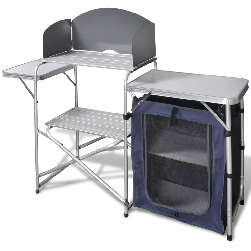 Campingküche Klappbar Mit Aluminium-windschutz
