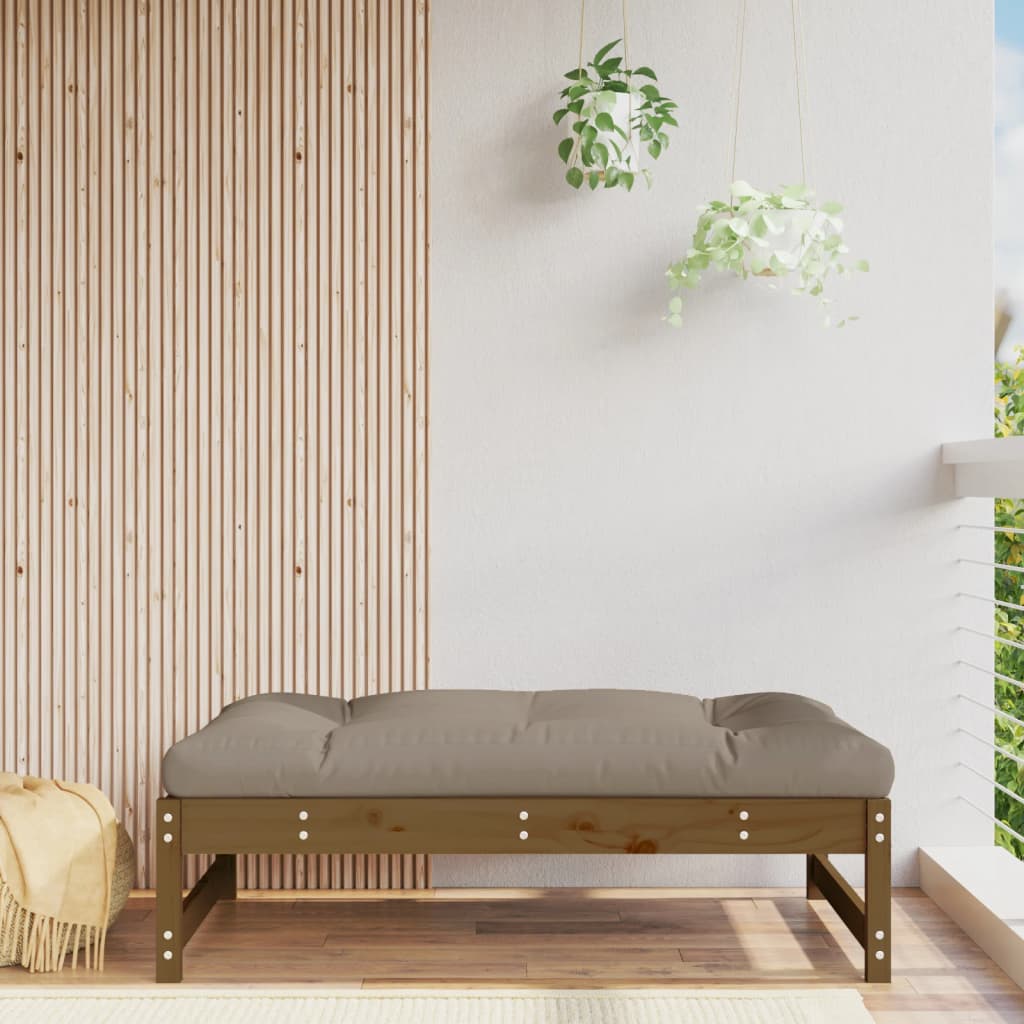 Gartenhocker Honigbraun 120x80 Cm Massivholz Kiefer