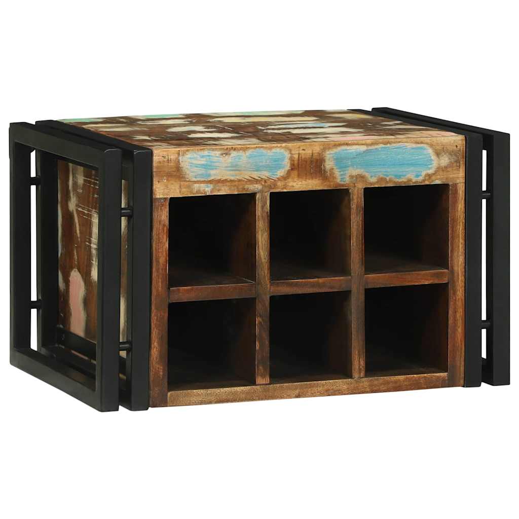 Weinregal 2 Pcs 46 X 35 X 27,5 Cm Massives Upgecyceltes Holz