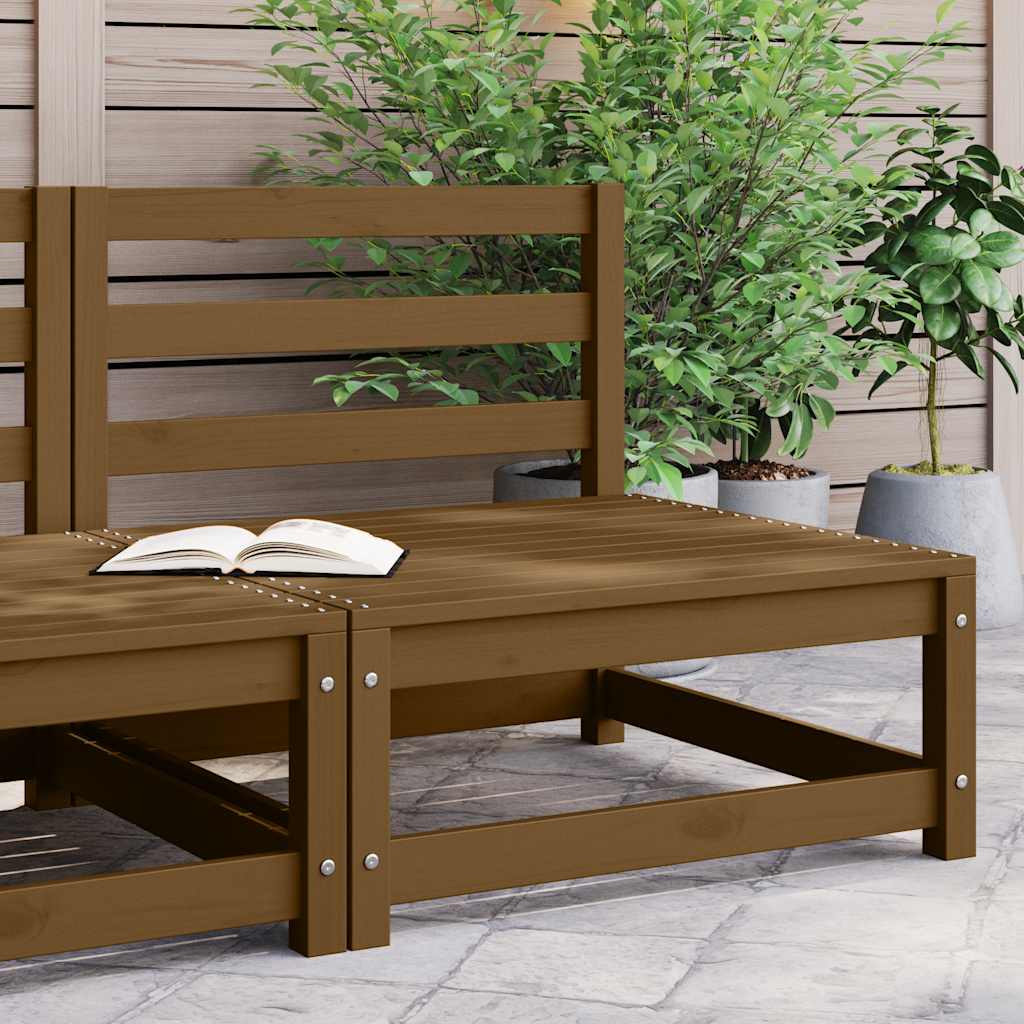 Garten-mittelsofa Honigbraun Massivholz Kiefer