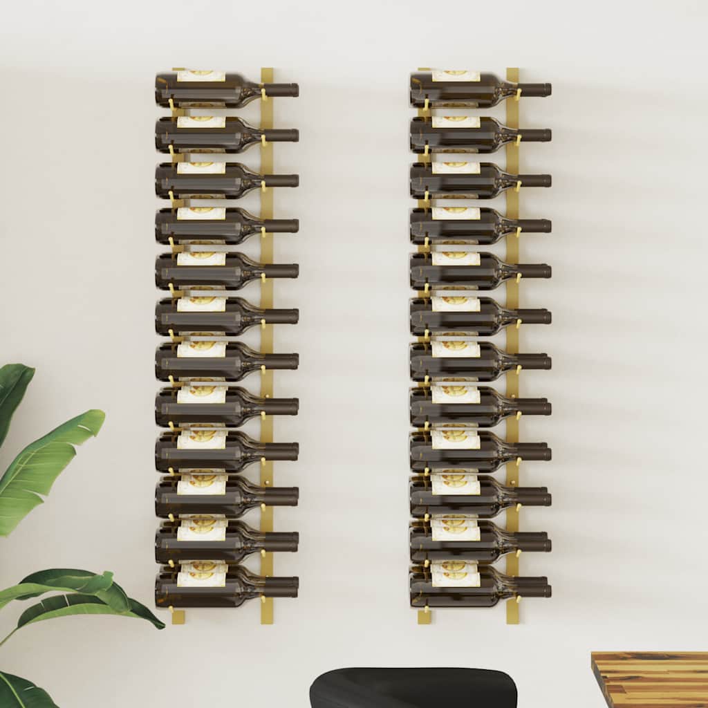 Wand-weinregal Für 24 Flaschen 2 Stk. Golden Eisen