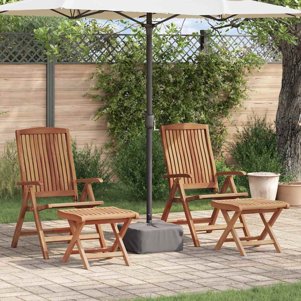 Garten Essgruppe 4 Pcs Braun Massivholz Teak