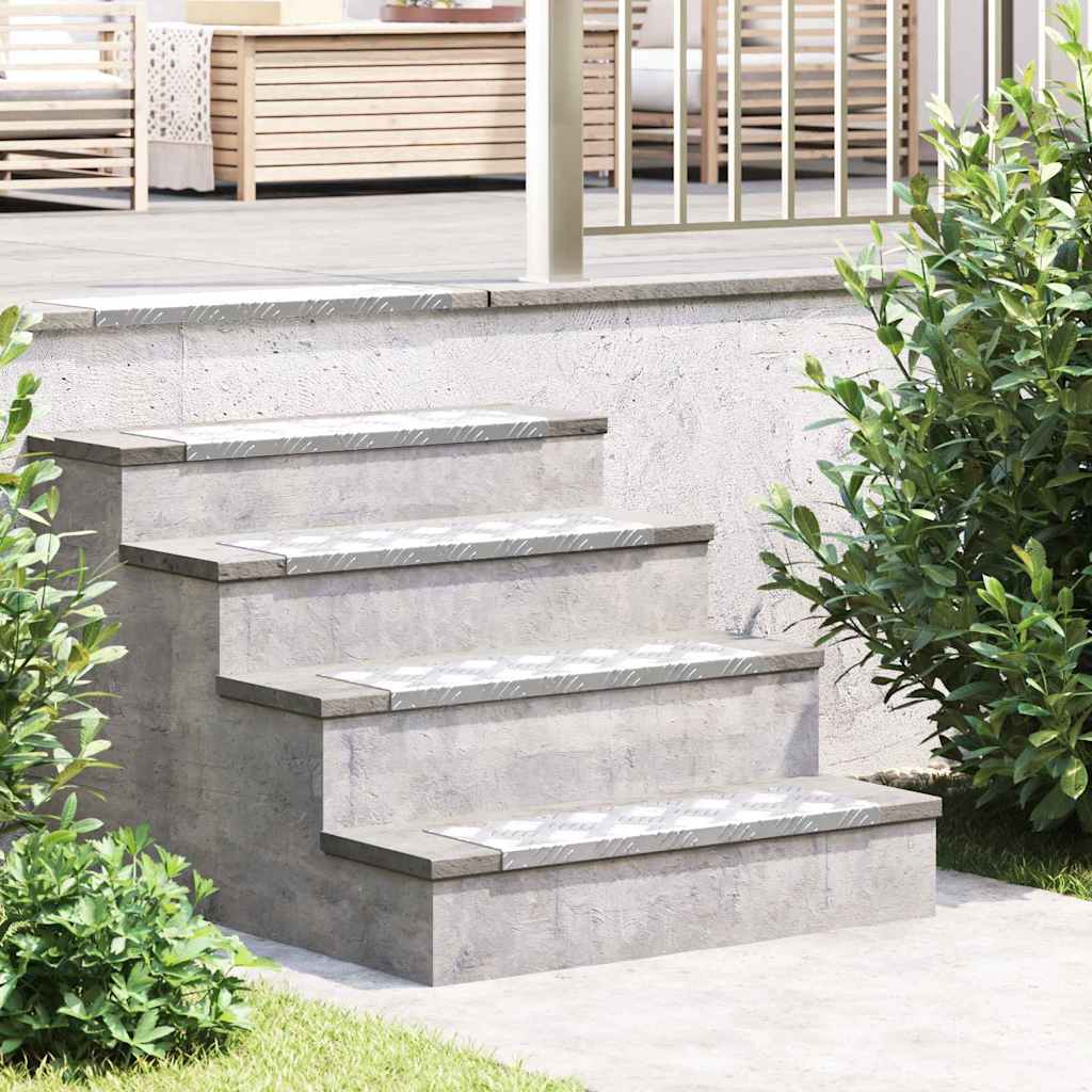 Treppe Tritt 10 Pcs Silber 60 X 18 X 2,5 Cm Aluminium