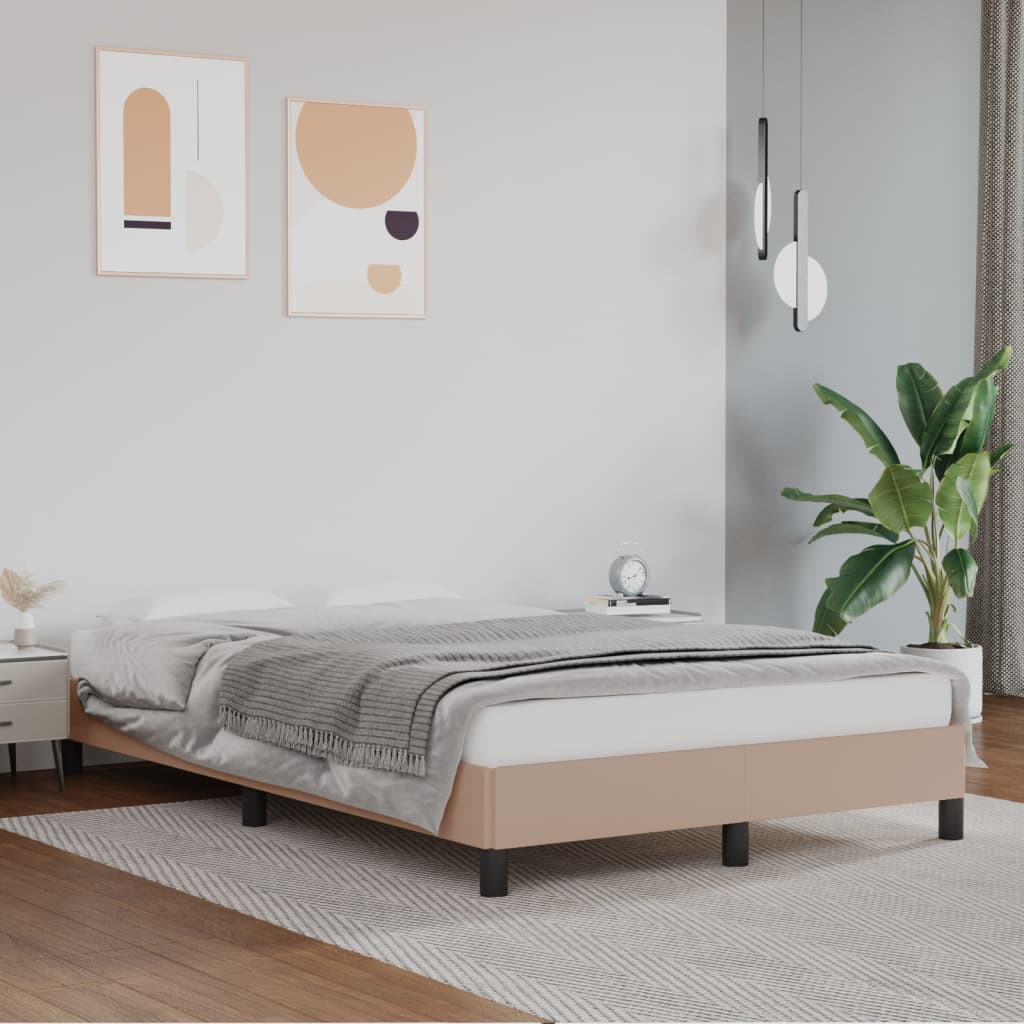 Bettgestell Cappuccino-braun 120x200 Cm Kunstleder