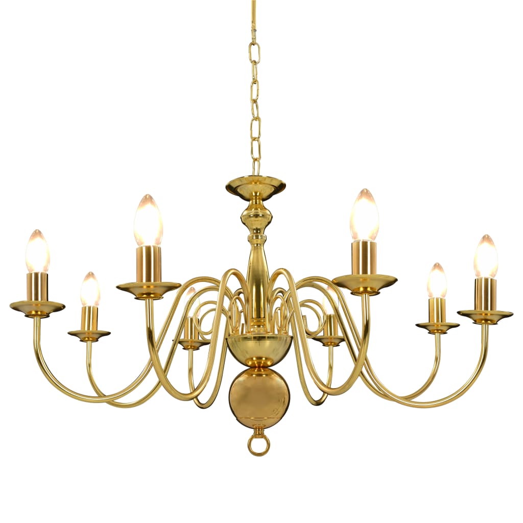 Kronleuchter Golden Für 8 X E14 Glühbirnen