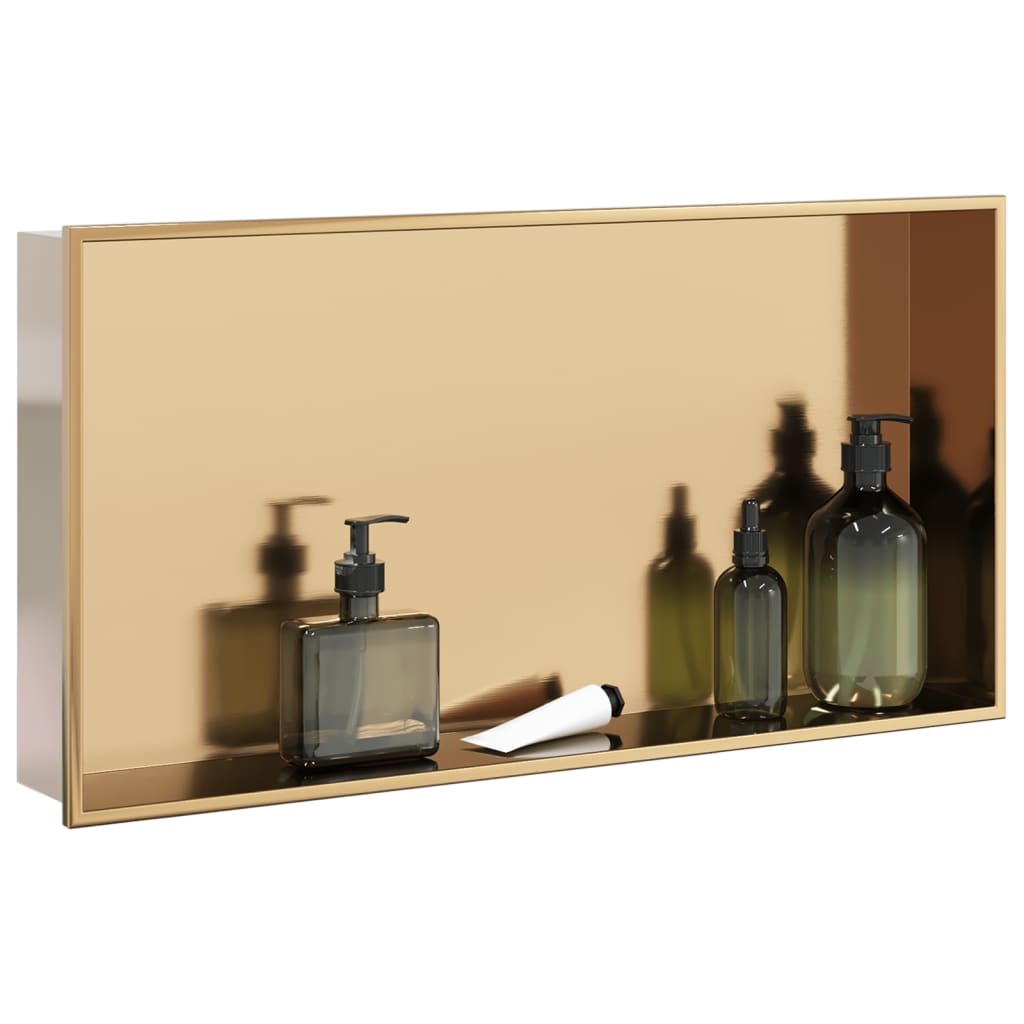 Duschnische Golden Gebürstet 62x32x9 Cm Edelstahl