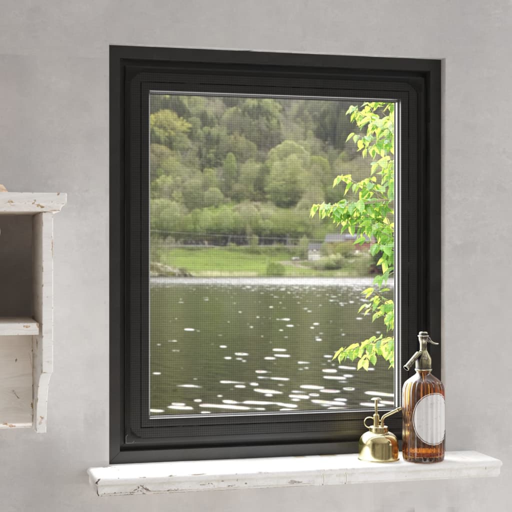 Magnet-insektenschutz Für Fenster Anthrazit 100x120 Cm
