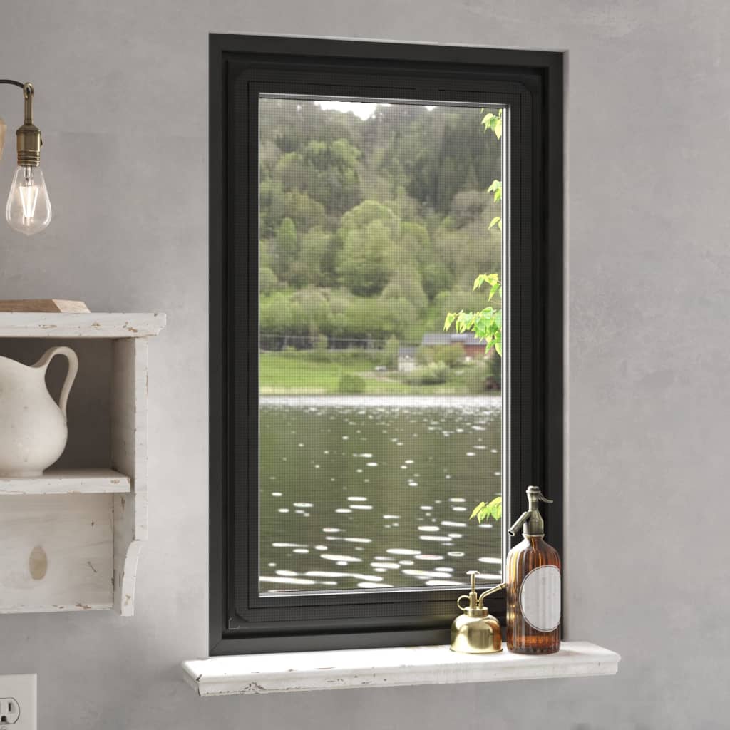 Magnet-insektenschutz Für Fenster Anthrazit 80x140 Cm
