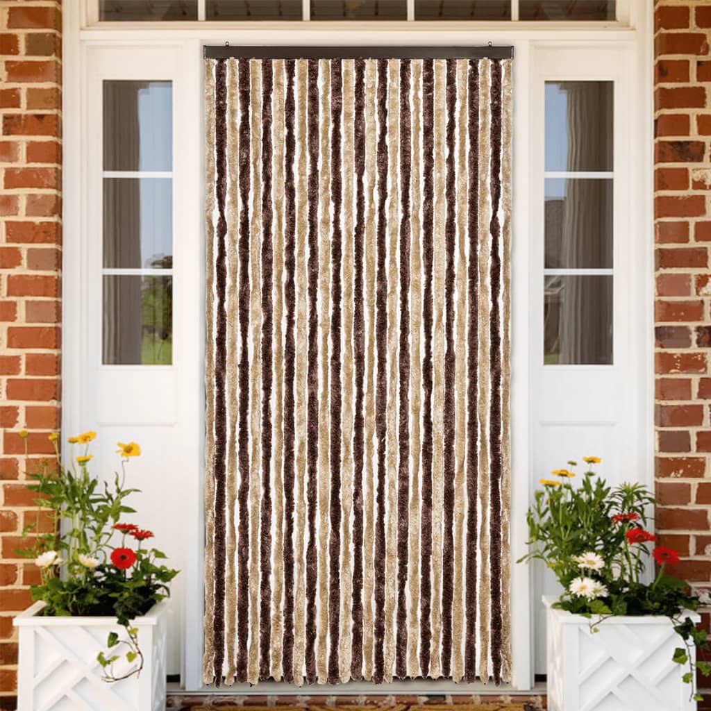 Insektenschutz-vorhang Beige Und Hellbraun 118x220 Cm Chenille