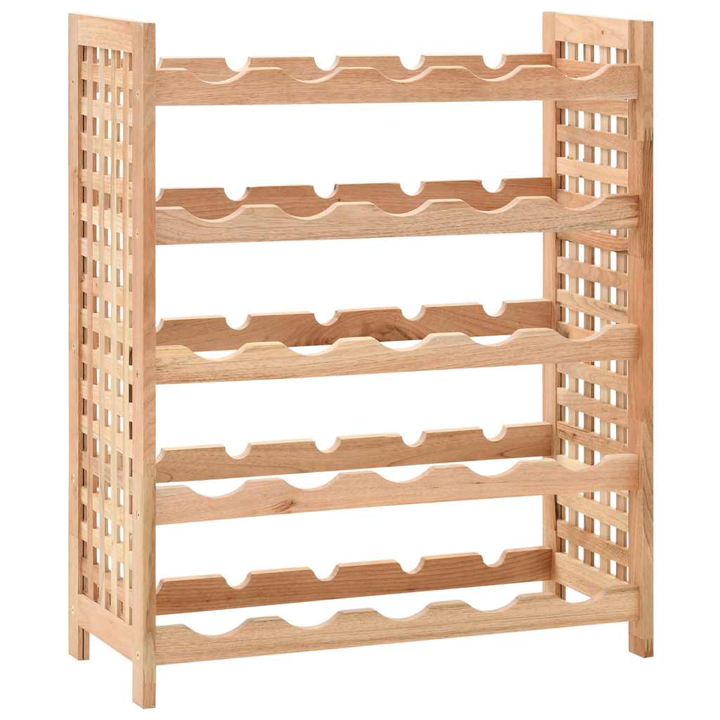 Weinregal Für 25 Flaschen Nussbaumholz Massiv 63x25x73 Cm